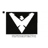 Hollow Nightwing logo Embroidery Design